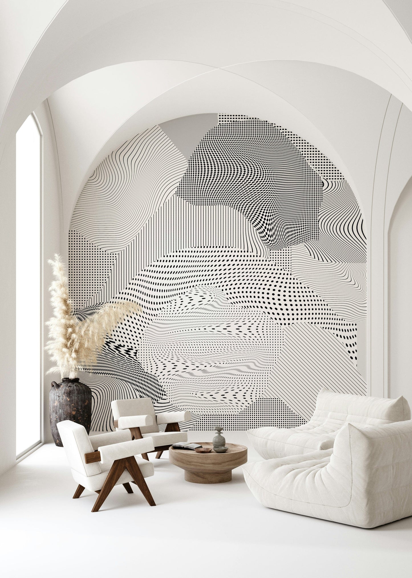 A beautiful modern art wall mural of delicate texture.