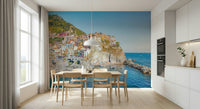 Cinque Terre Coast colorful village wallpaper for walls wall mural view.