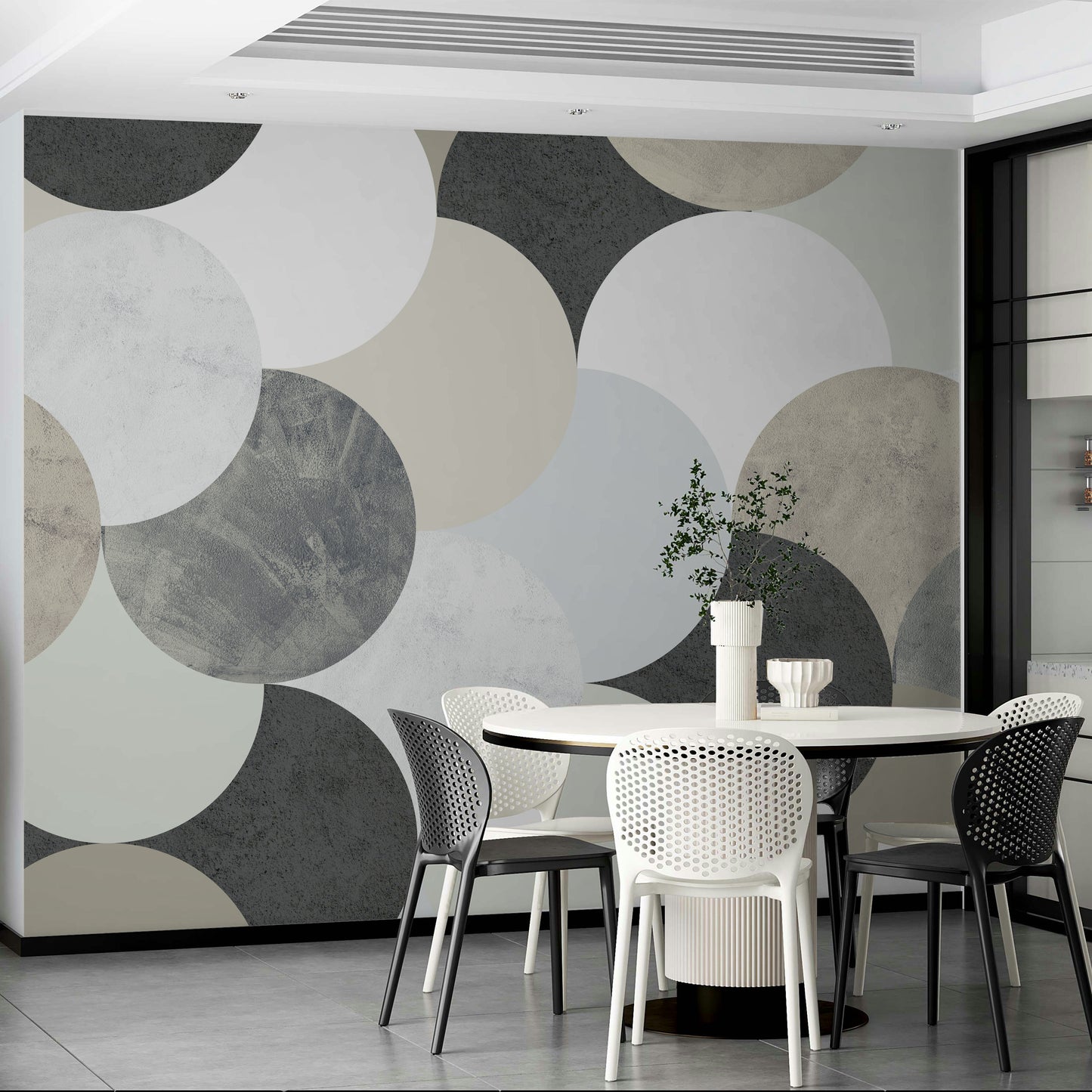 Contemporary circle wall wallpaper

