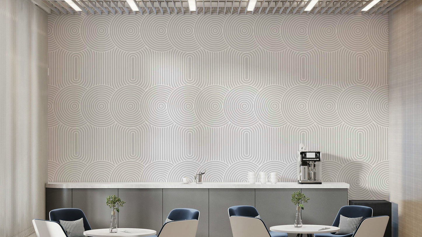 A peaceful wallpaper with a modern, geometric design.

