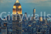 Grand NYC skyline City Lights at Dusk wallpaper walls