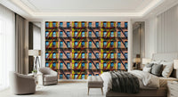 City Rhythm wall covering adding energy and style to living rooms or offices.