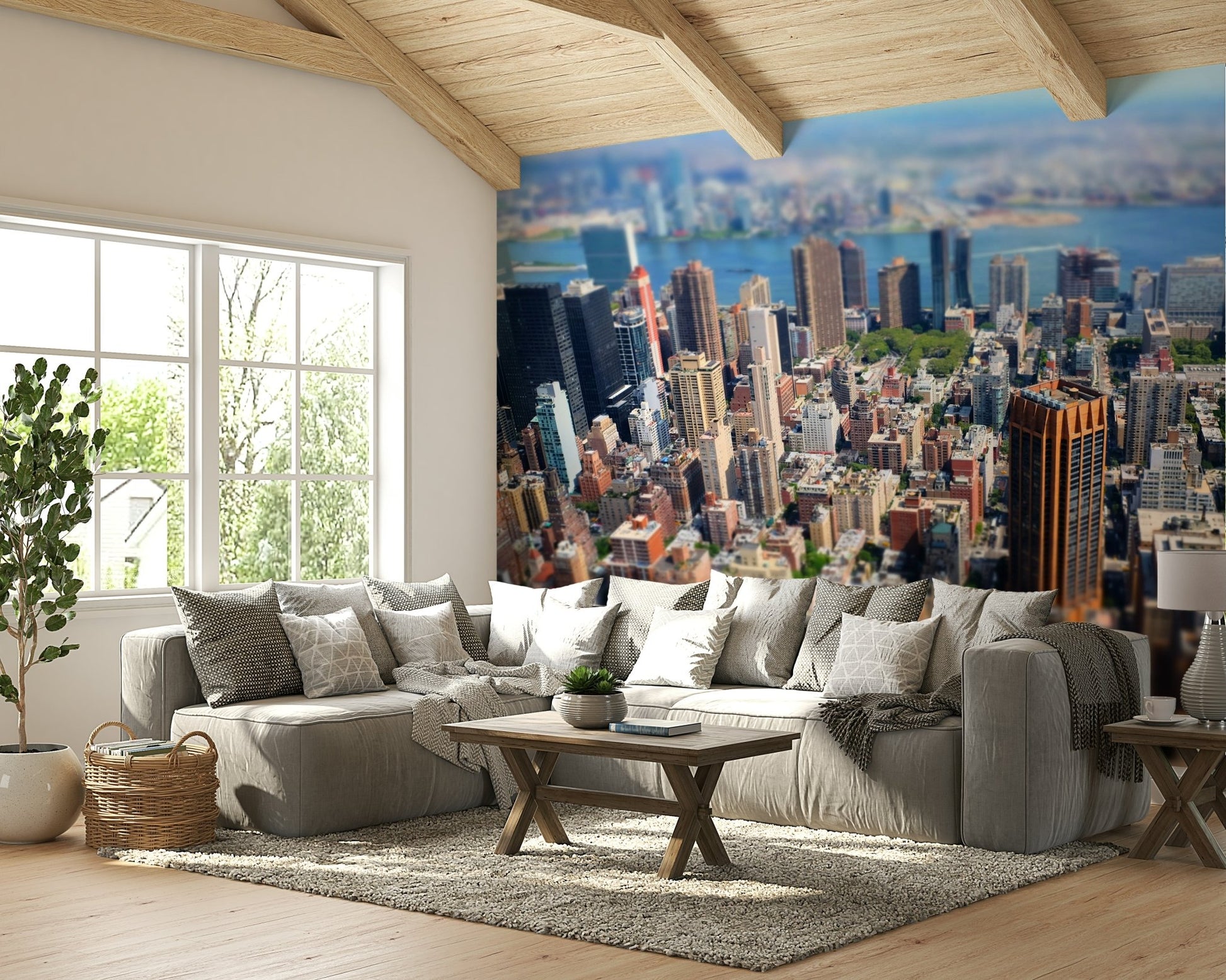Captures the essence of a city at dawn or dusk.
