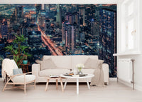 Cityscape Night Wall Mural