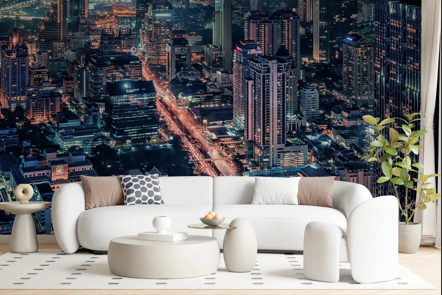 Cityscape Night Wall Mural