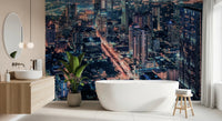 Cityscape Night Wall Mural
