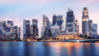 Cityscape Reflection Wall Mural