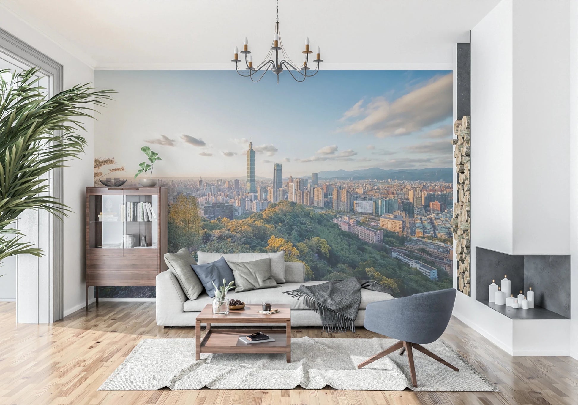 Cityscape Vista Wall Mural