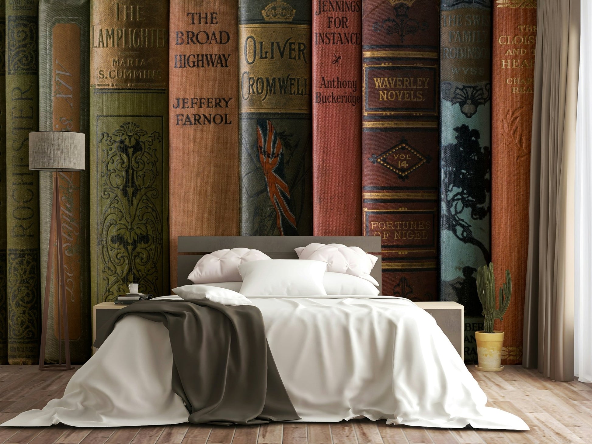 Nostalgic collection of classic book spines arranged on a shelf

