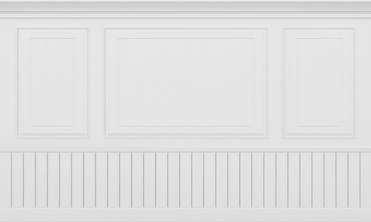 White Wood Panels Wallpaper Mural