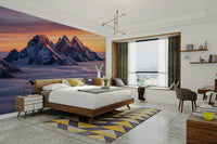 Mountains in clouds, detailed view

