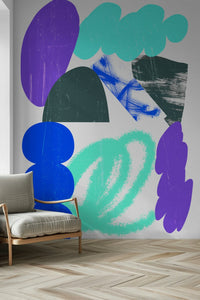 Dreamy Clouds Wallpaper – Gentle wall mural with light, wispy clouds for a soothing interior design.