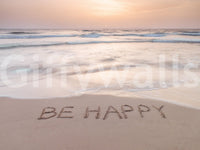 Coastal Affirmation wallpaper for walls soft light pastel colors ocean message.