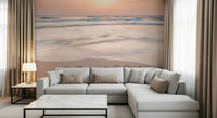 Uplifting Coastal Affirmation wallpaper for walls highlighting natural seaside textures.