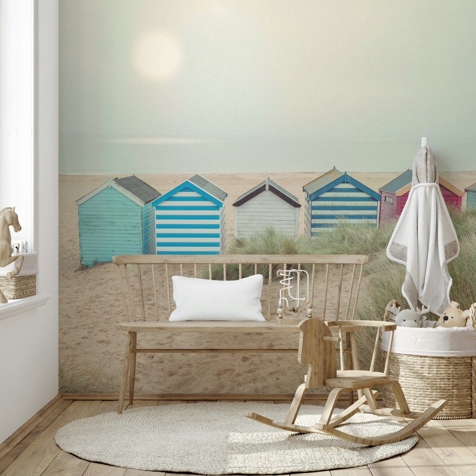 The wallpaper for walls being admired in a home.

