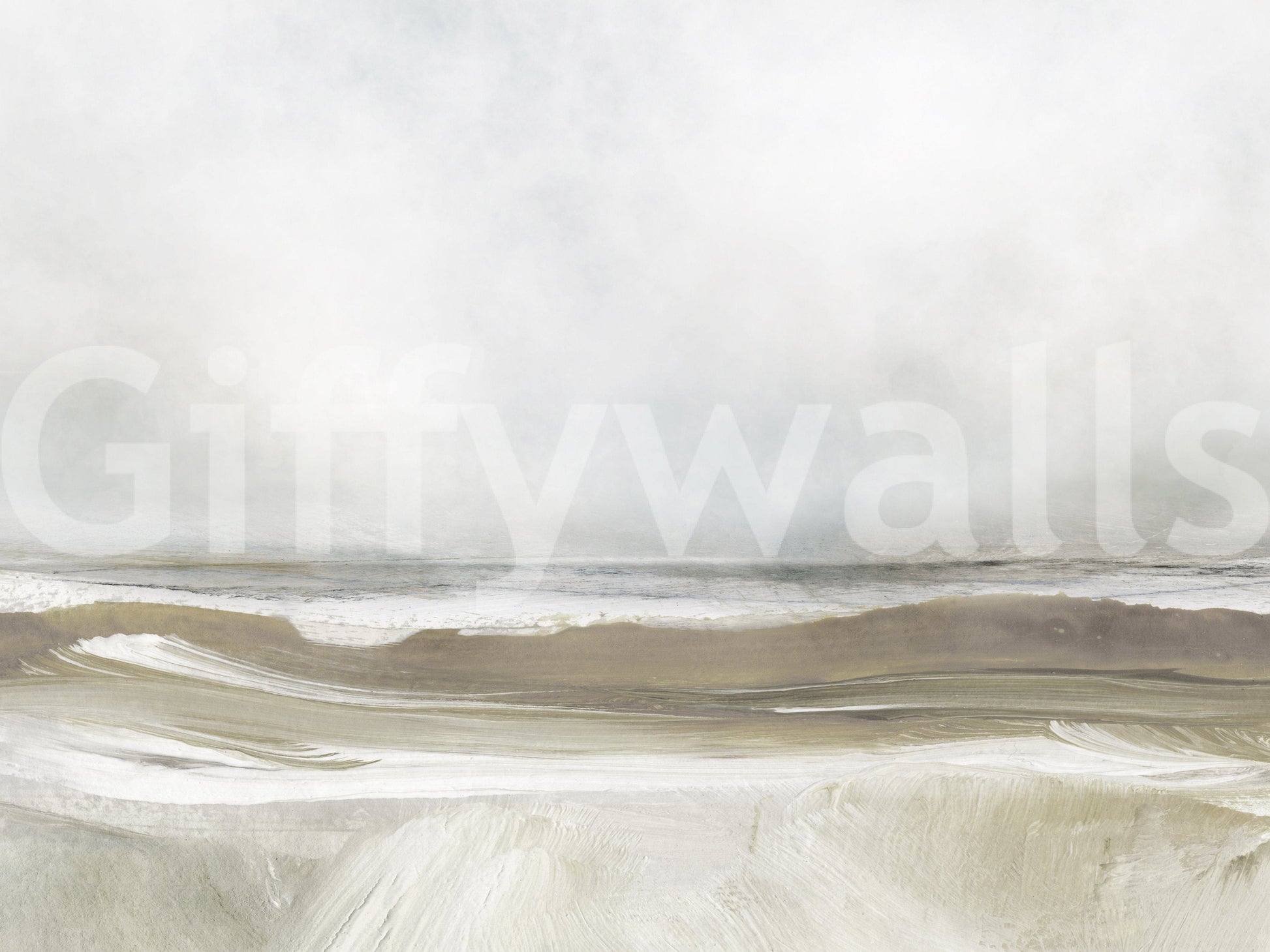 A high-quality serene ocean wall mural for walls.
