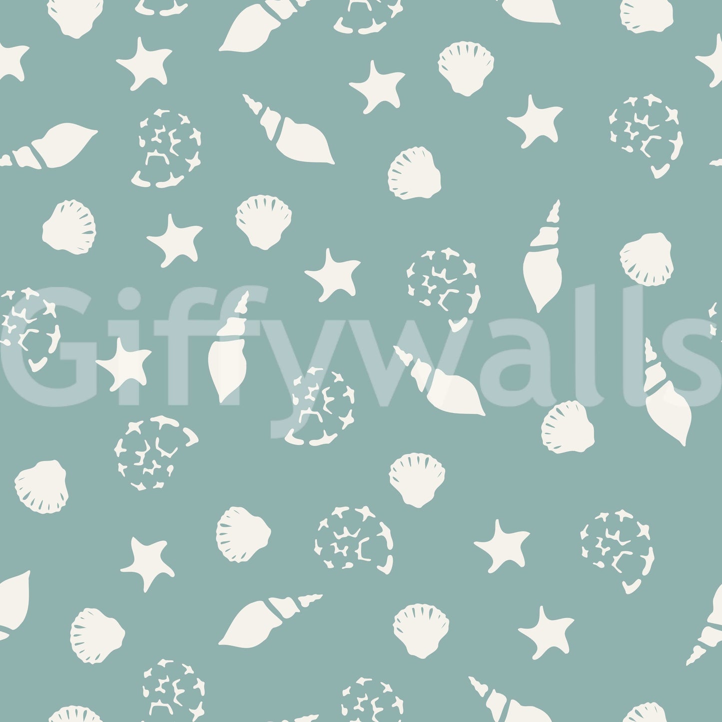 Seashell pattern in soft pastel colors

