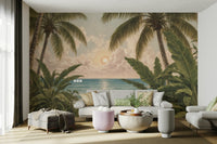 The image shows an artistic impression of a serene coastal scene.

