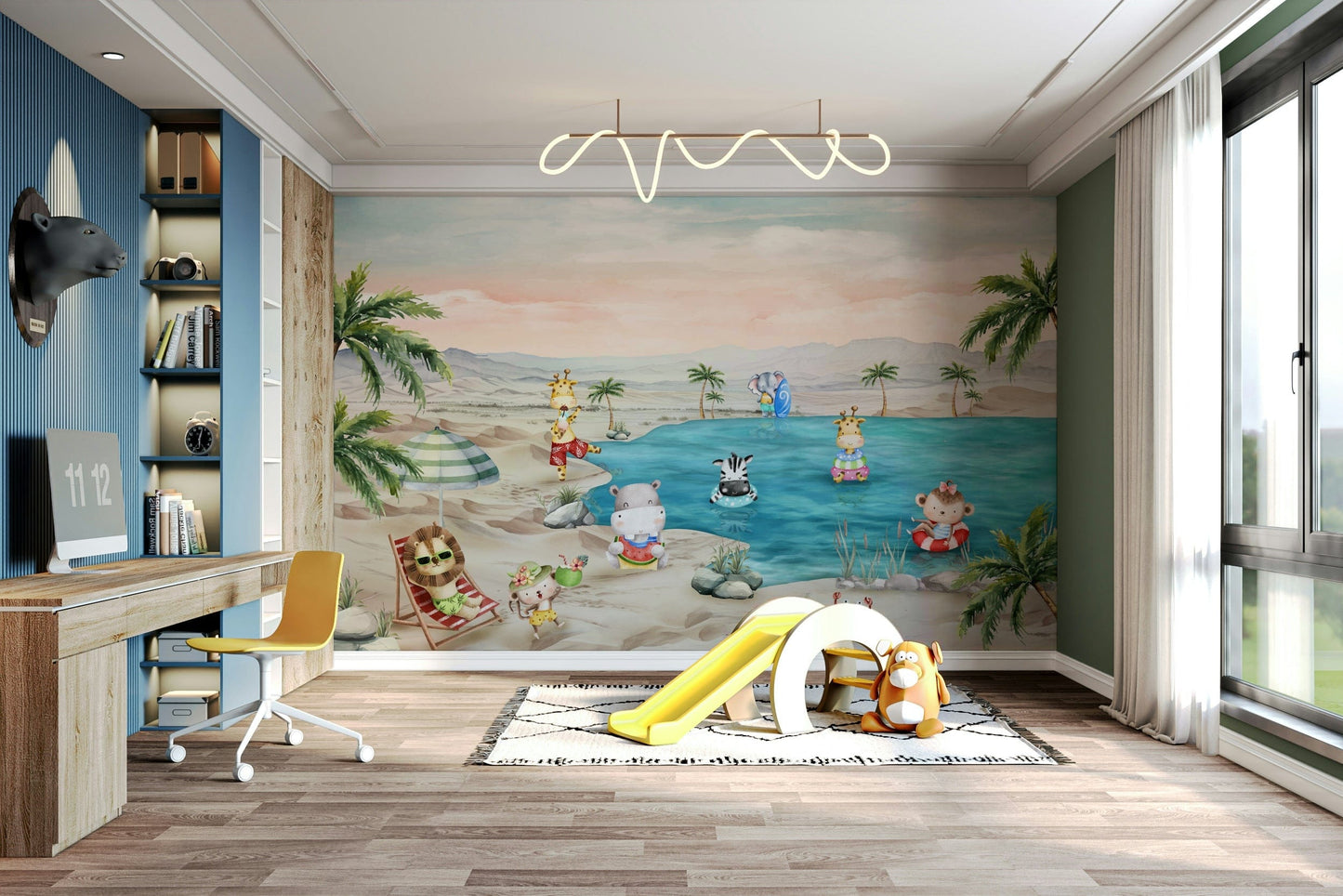 The composition is a harmonious, flowing pattern.

