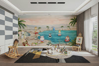 The design feels peaceful and playful.

