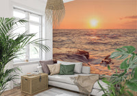 Incredible seaside Coastal Dawn photography poster for interior design.