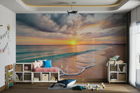 Soft blue coastal wallpaper for breezy interior aesthetics

