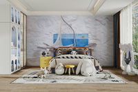 An artistic nature inspired mural for home decor.

