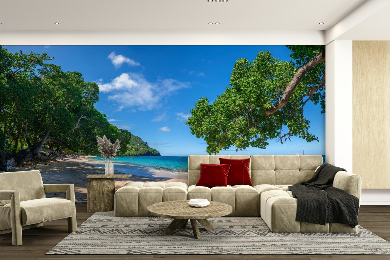Coastal Paradise Vibes Wall Mural.

