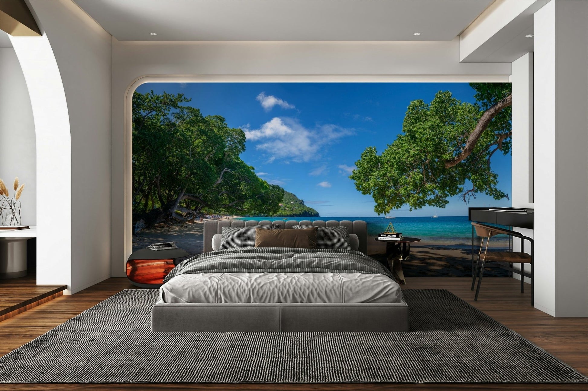 View of a beautiful and calm coastline.

