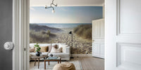 Tranquil coastal path mural for a relaxing and serene atmosphere.

