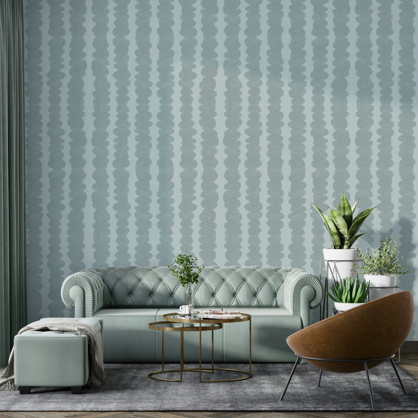 Coastal beach pebble wallpaper for tranquil spaces

