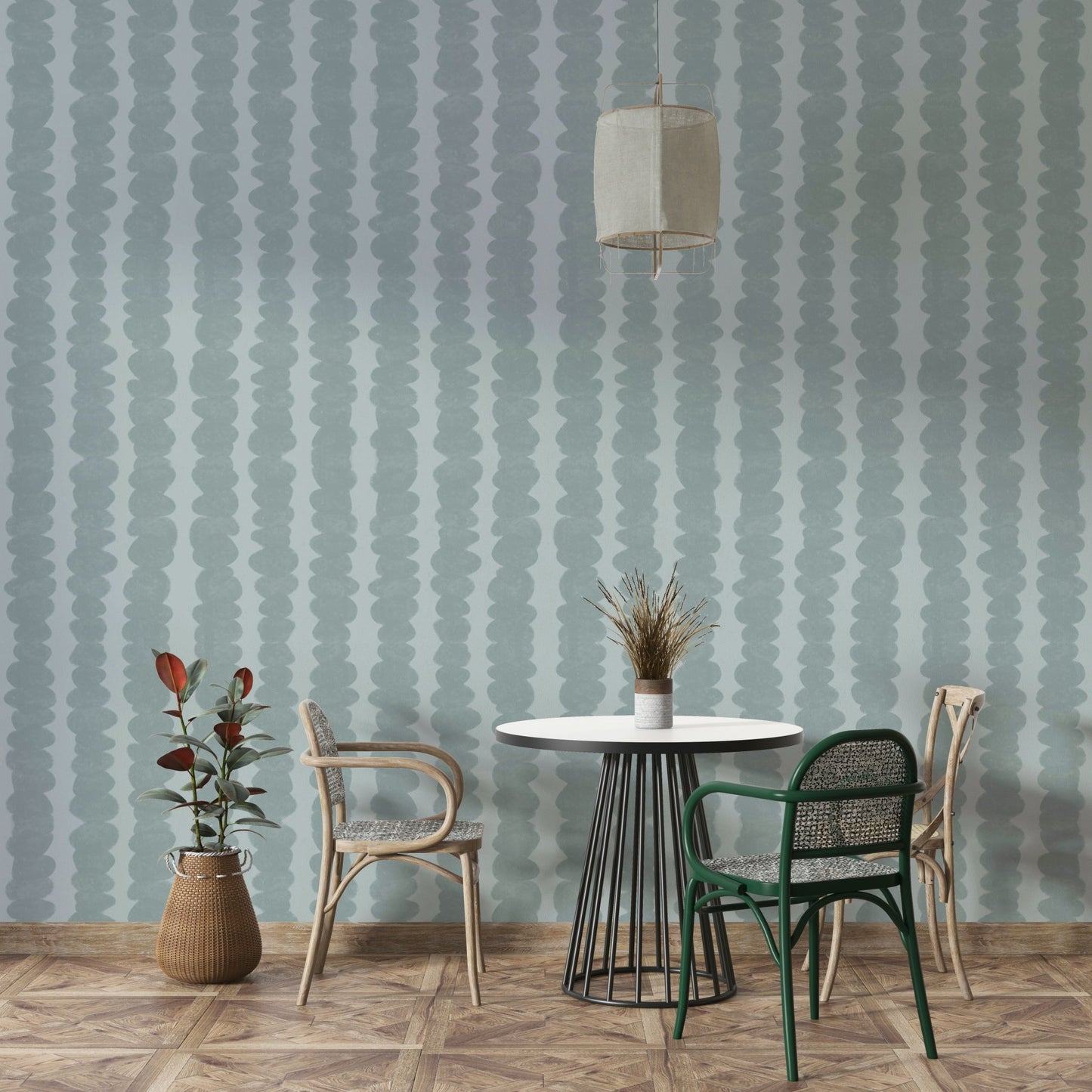 Elegant Coastal Pebble Rows wallpaper for home decor

