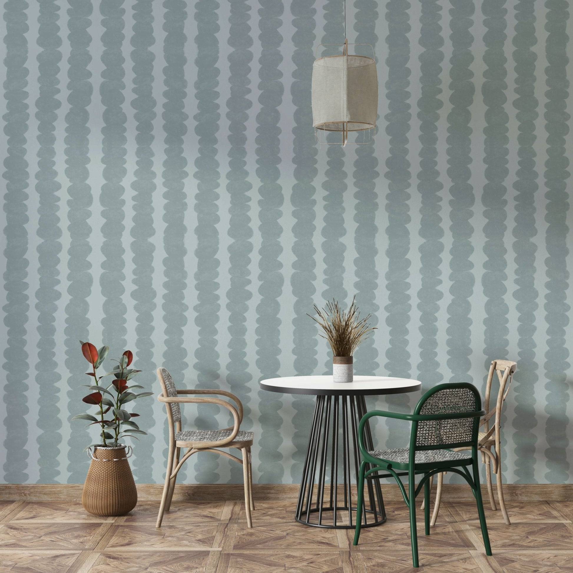 Elegant Coastal Pebble Rows wallpaper for home decor

