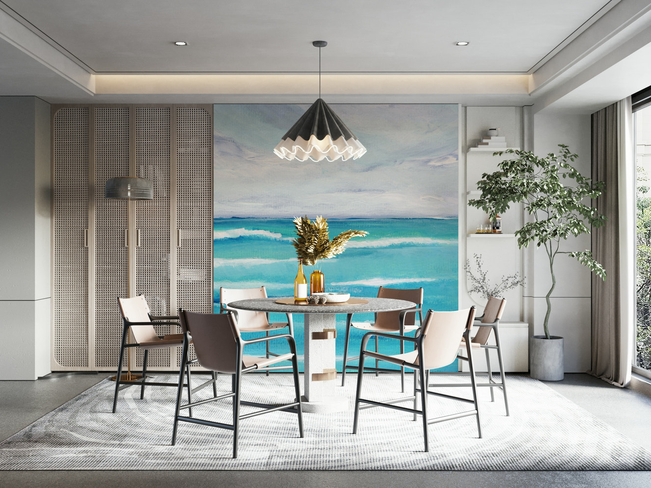 Coastal Seascape wall mural

