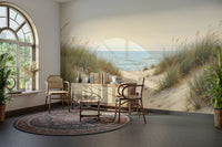 Soft tones coastal wallpaper print

