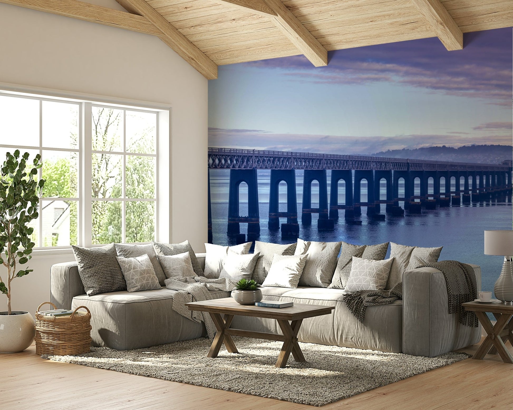 A seamless pattern for a living room or bedroom.

