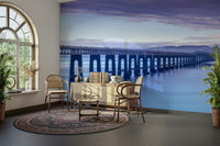 A calm and serene wall covering.

