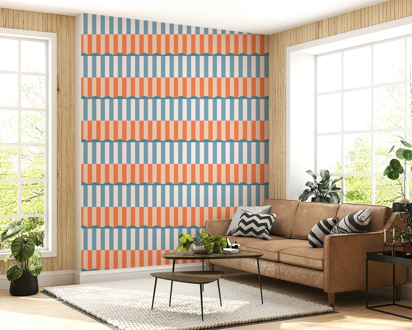 Gentle ocean waves glowing under a warm sunset sky with soft pastel clouds.