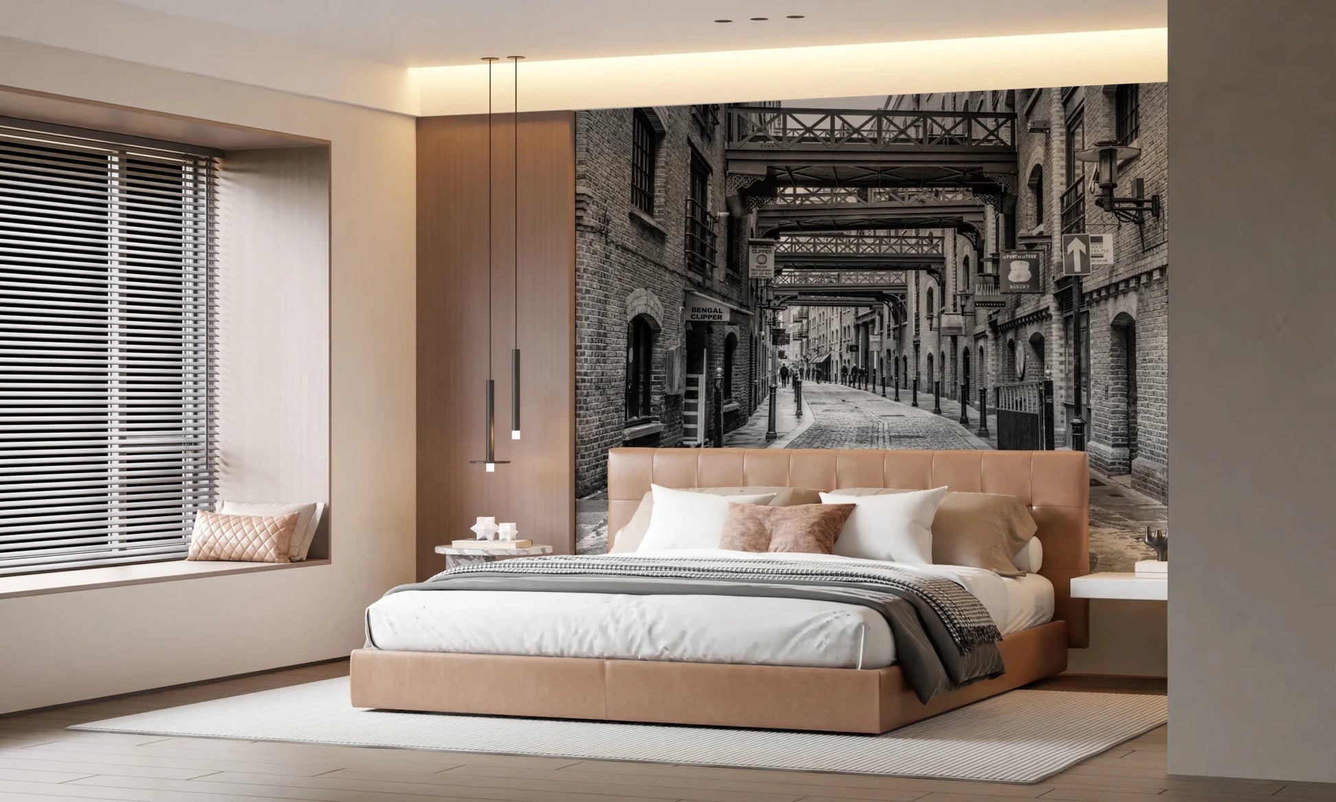 Cobbled Street Wall Mural