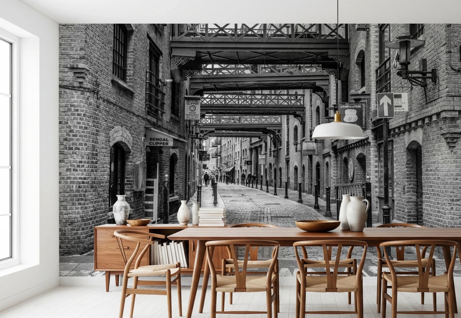 Cobbled Street Wall Mural