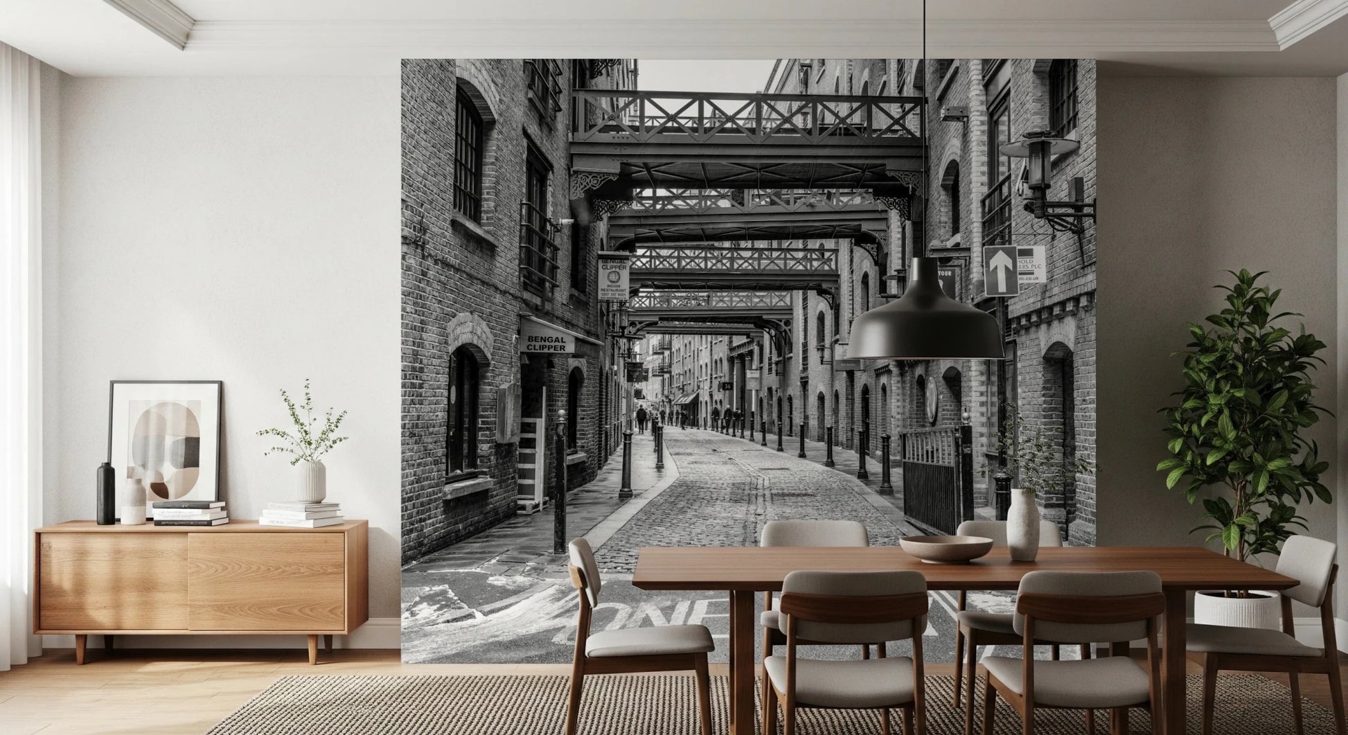 Cobbled Street Wall Mural