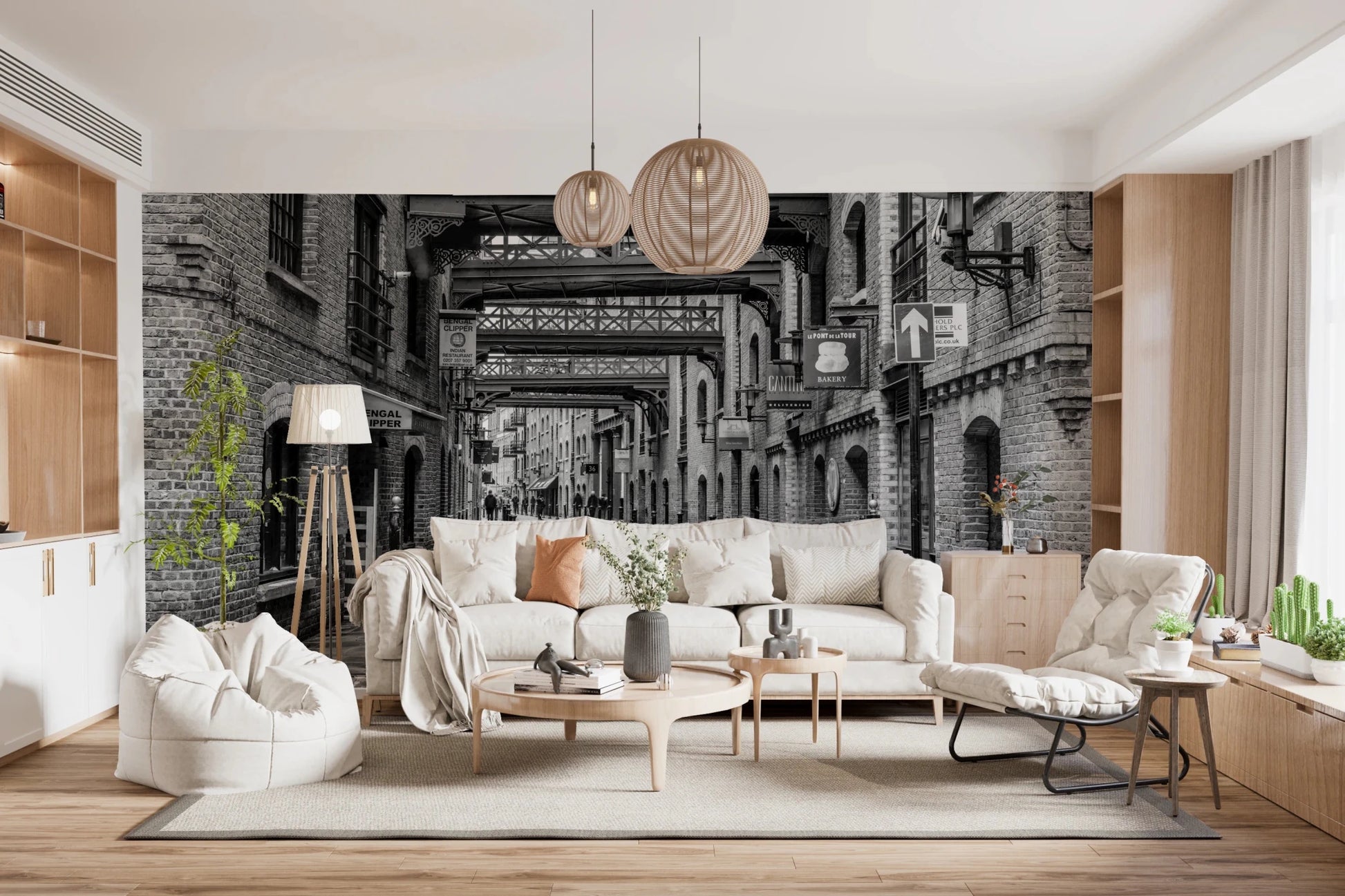 Cobbled Street Wall Mural