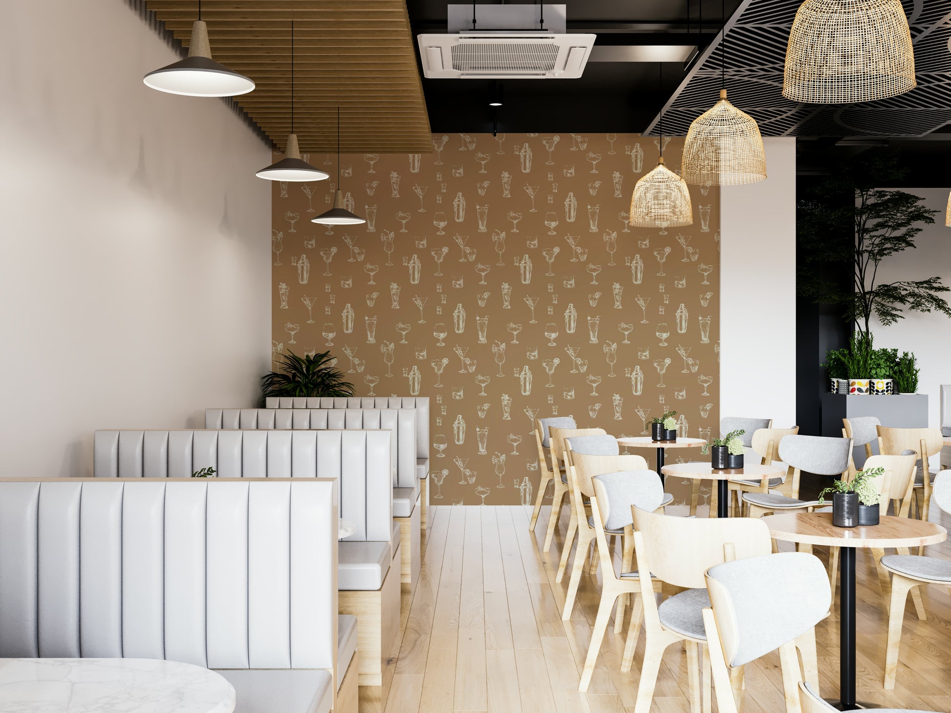 Cocktail Hour Chic wallpaper with stylish patterns

