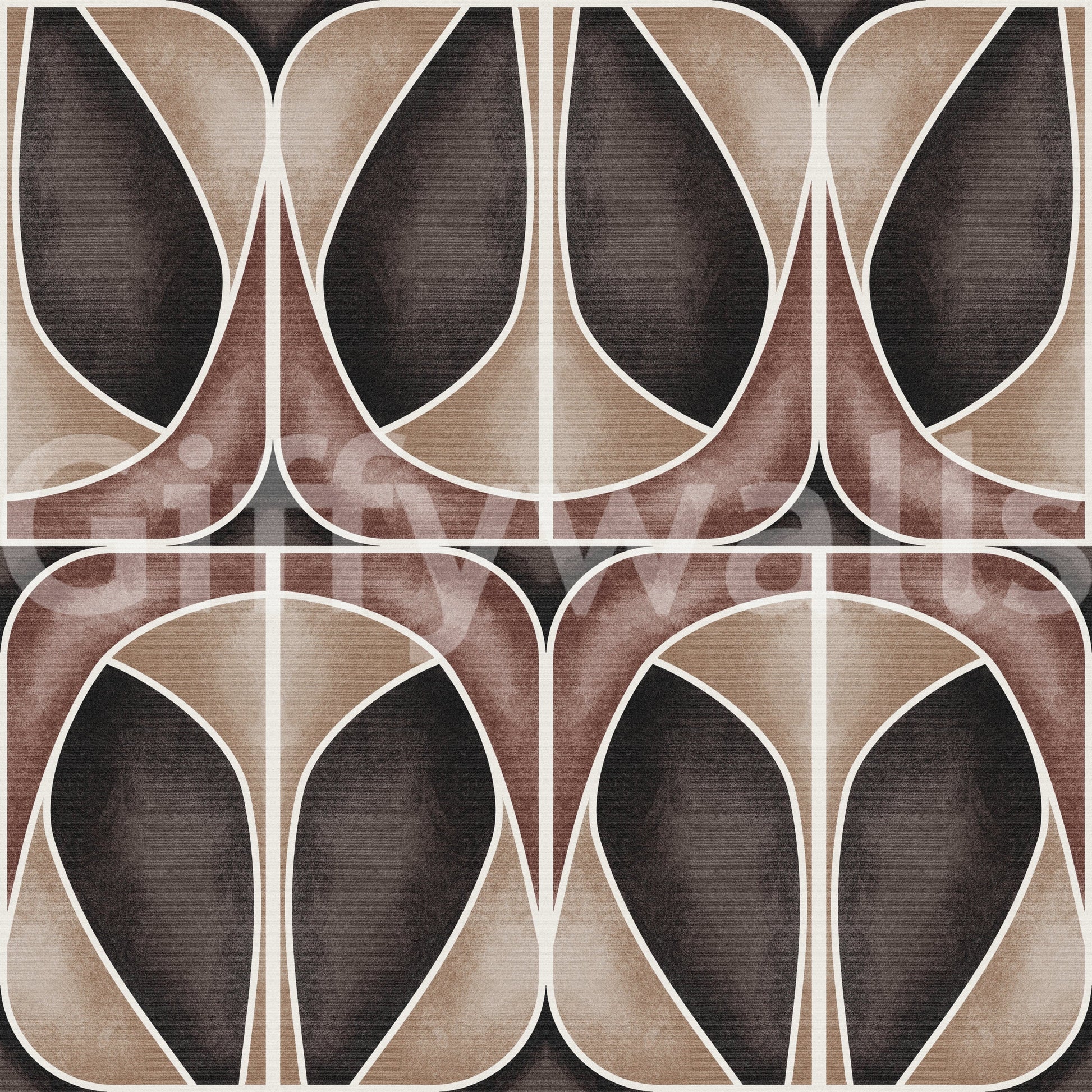Softy Geometries wallpaper for walls using geometric symmetry.