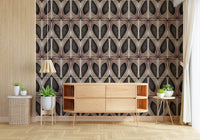 Softy Dèco Geometries wall mural with mocha velvet textures.