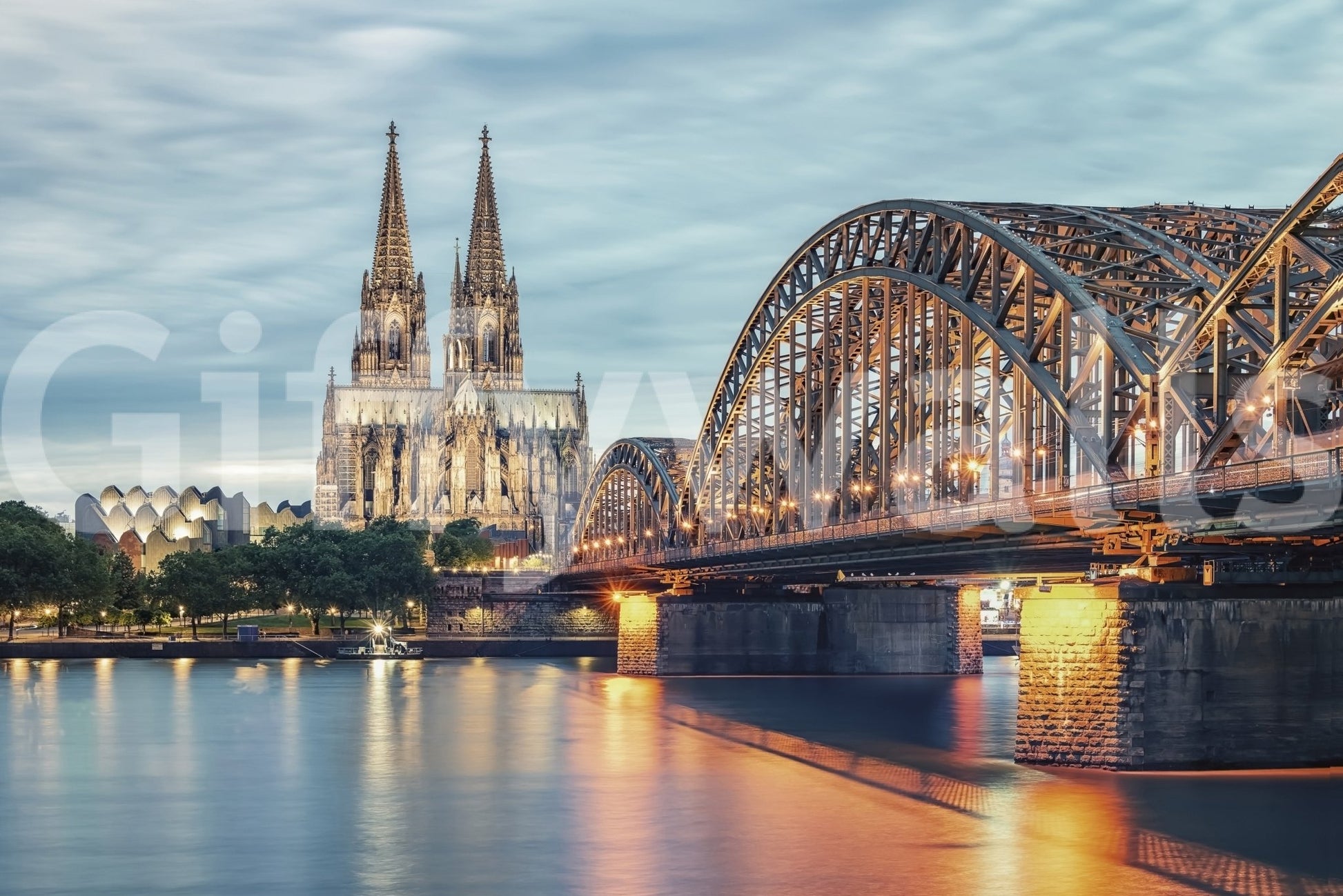 Cologne at Dusk Wall Mural