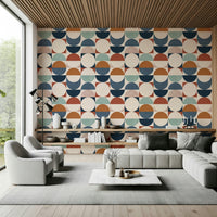 Scandi peel and stick wallpaper Color Block Eclipse aesthetic.