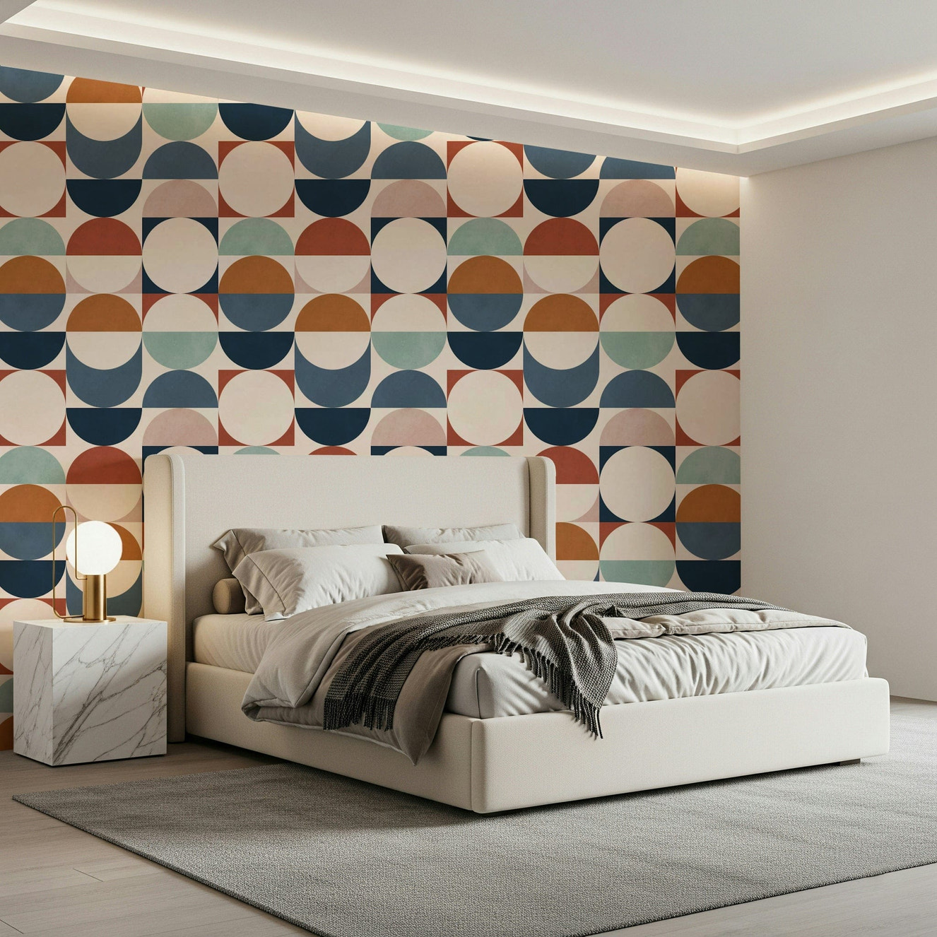 Color Block Eclipse geometric wallpaper for walls mural.