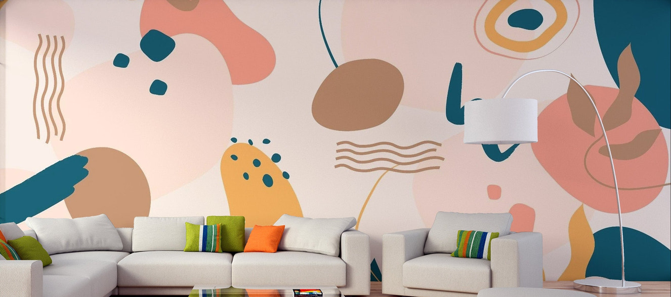 Vibrant Abstract Art Wallpaper Design
