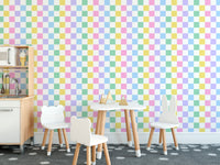 Soft multicolor grid pattern for stylish decor